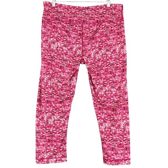90 Degrees By Reflex Pink Printed Highwaisted Activewear Womens Leggings XL - Picture 2 of 6